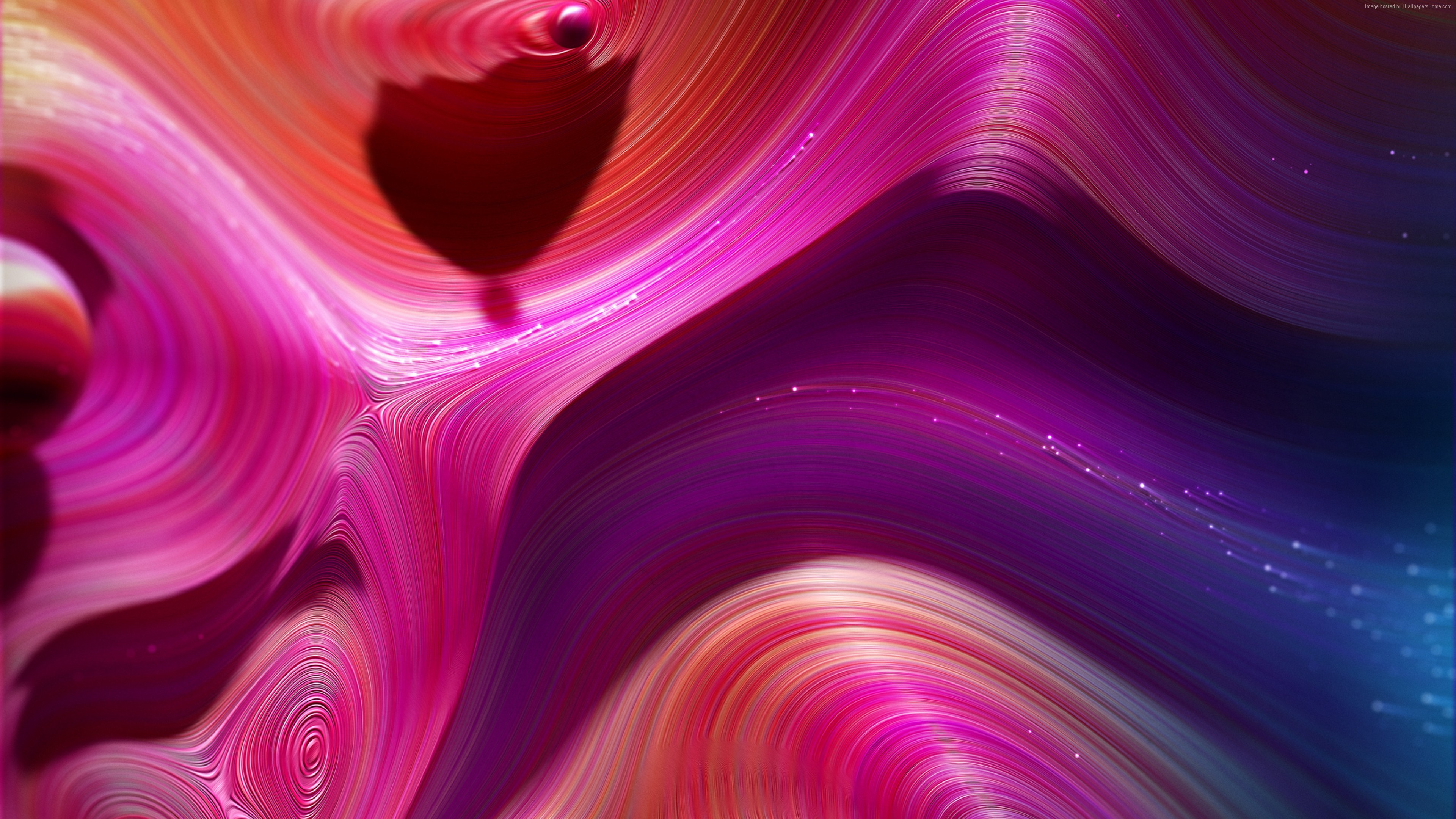 Wallpaper waves, abstract, colorful, Abstract